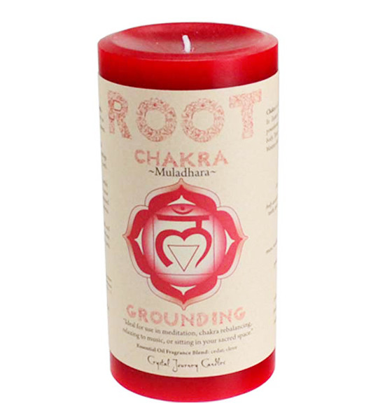 Root Chakra Charged Pillar Candle » Plentiful Earth