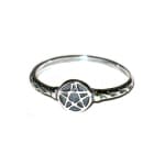 Pentacle Sterling Silver Ring - Size 4