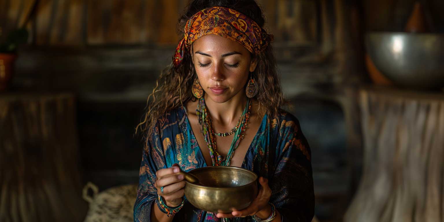 a woman holding a bowl