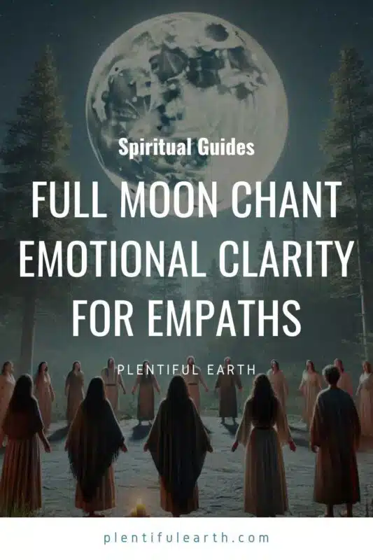 Full Moon Chant: Emotional Clarity For Empaths 2 a group of people in white robes doing a chant under the moon