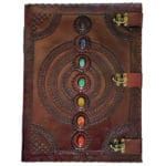 Chakra 7-Stone Leather Journal - Extra Large
