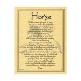 Horse Spirit Animal Prayer Poster