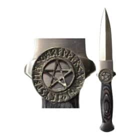Rune Surrounded Pentacle Athame