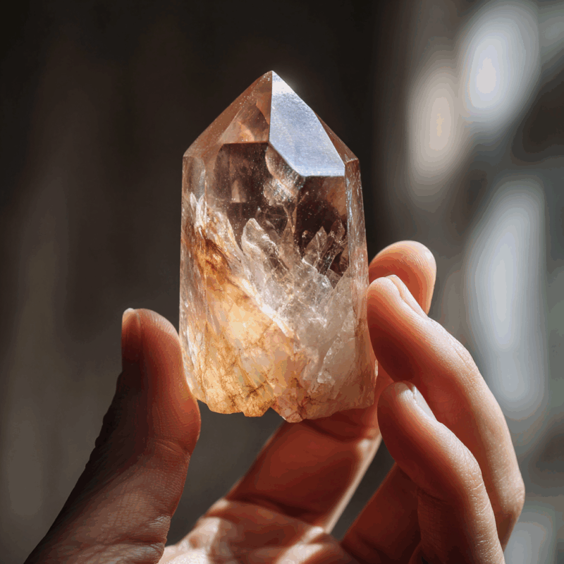 5 Mindfulness Exercises For Stress Management: Simple Tools Backed By Science 3 a person holding a crystal for a mindful touch exercise