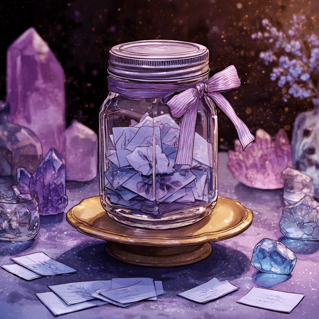 Gratitude Jar Tutorial: Your 1 Minute Self-Love Spell 4 a glass jar with paper inside