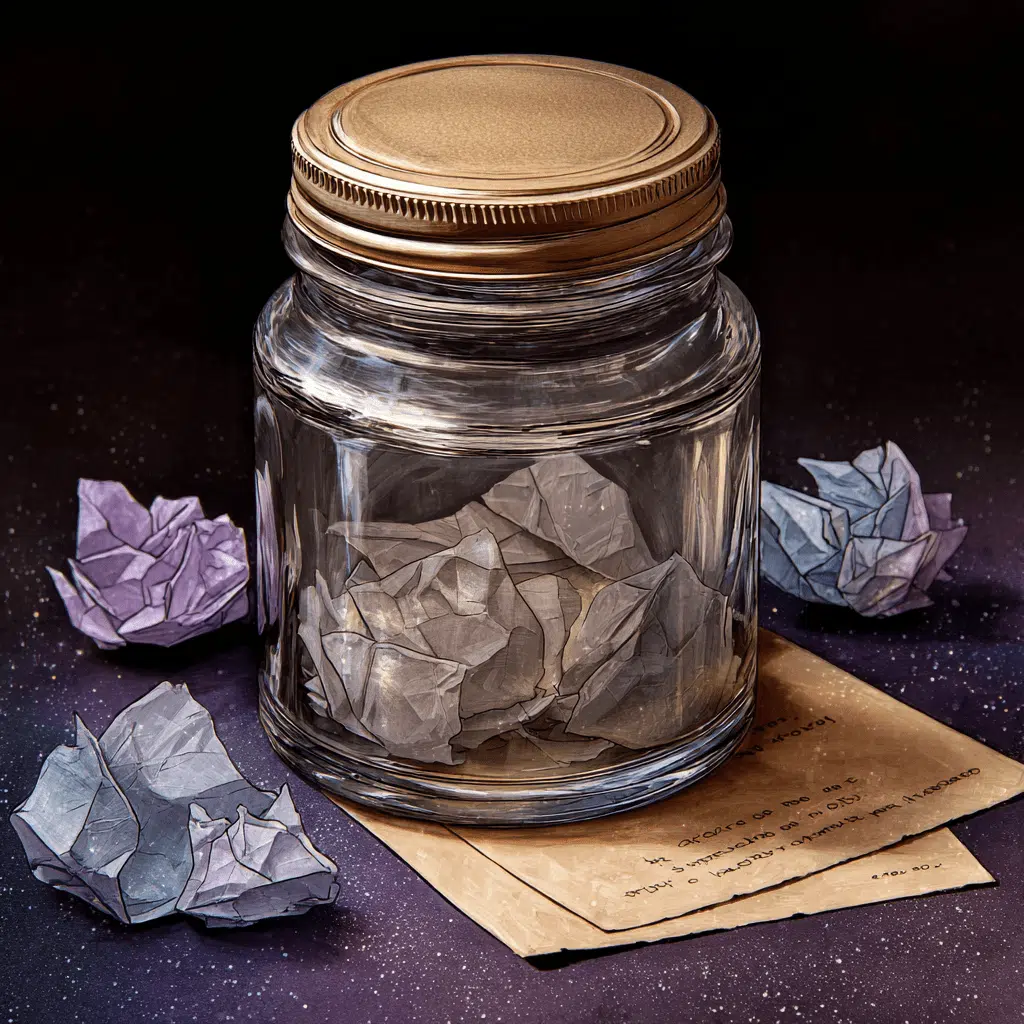 Gratitude Jar Tutorial: Your 1 Minute Self-Love Spell 3 a glass jar with paper balls in it for a gratitude jar tutorial