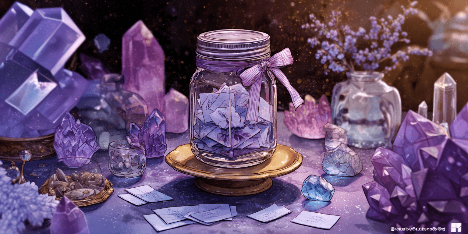 a glass gratitude jar with paper inside
