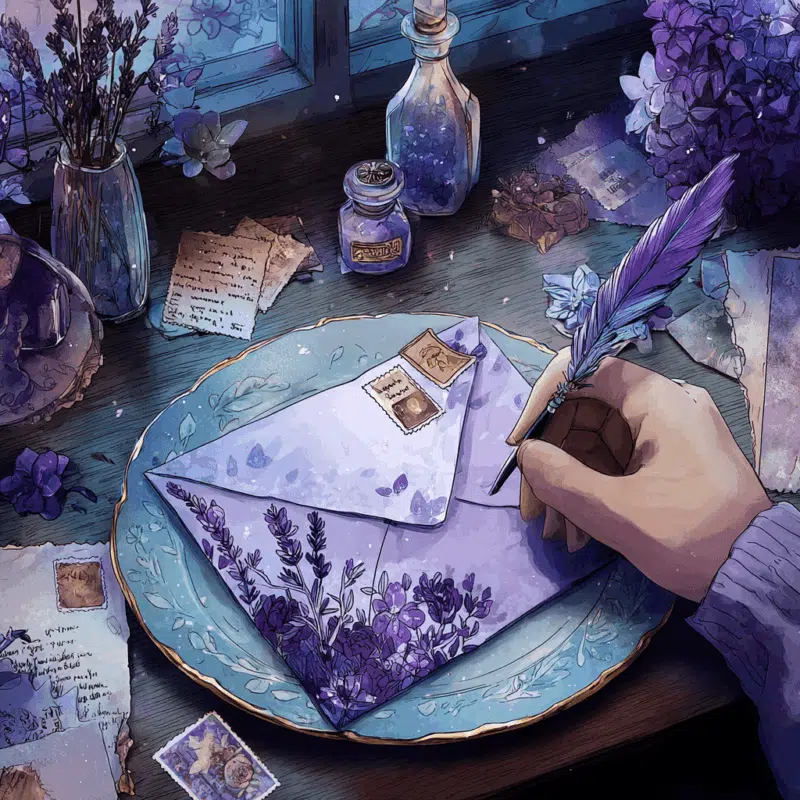 5 Simple Gratitude Practices That Transform Your Daily Vibration 4 a hand writing on a plate with envelopes and a pen