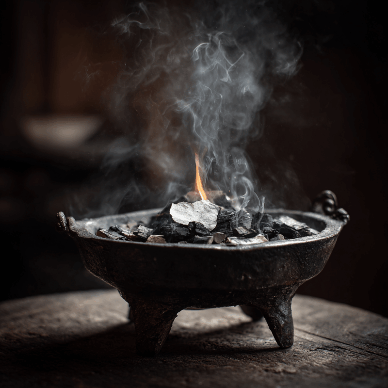 How To Remove Bad Luck: End Bad Luck Spell 2 a fire in a bowl from an end bad luck spell