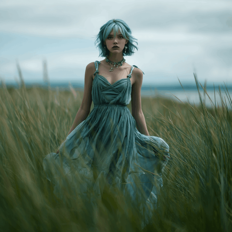 How to Love Being a Pisces: 6 Self-Love Tips To Embrace Your Intuitive Power 3 a woman in a dress in tall grass practing grounding as a pisces self-care routine
