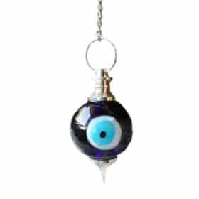 Evil Eye Talisman Glass Pendulum