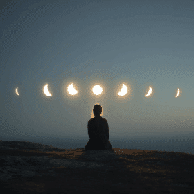 How To Use The Moon Phases For Spells To Boost Your Magic 69 Woman observing moon phases at dusk.