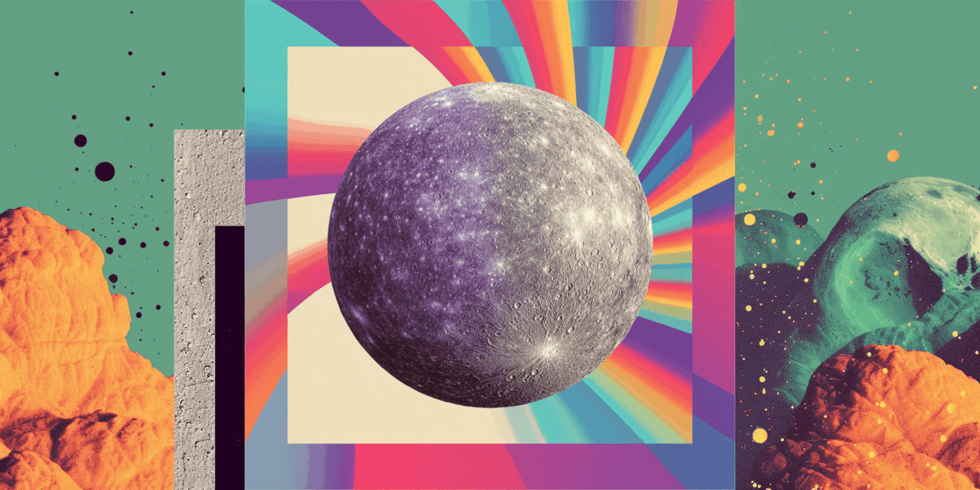 Colorful abstract representation of Mercury