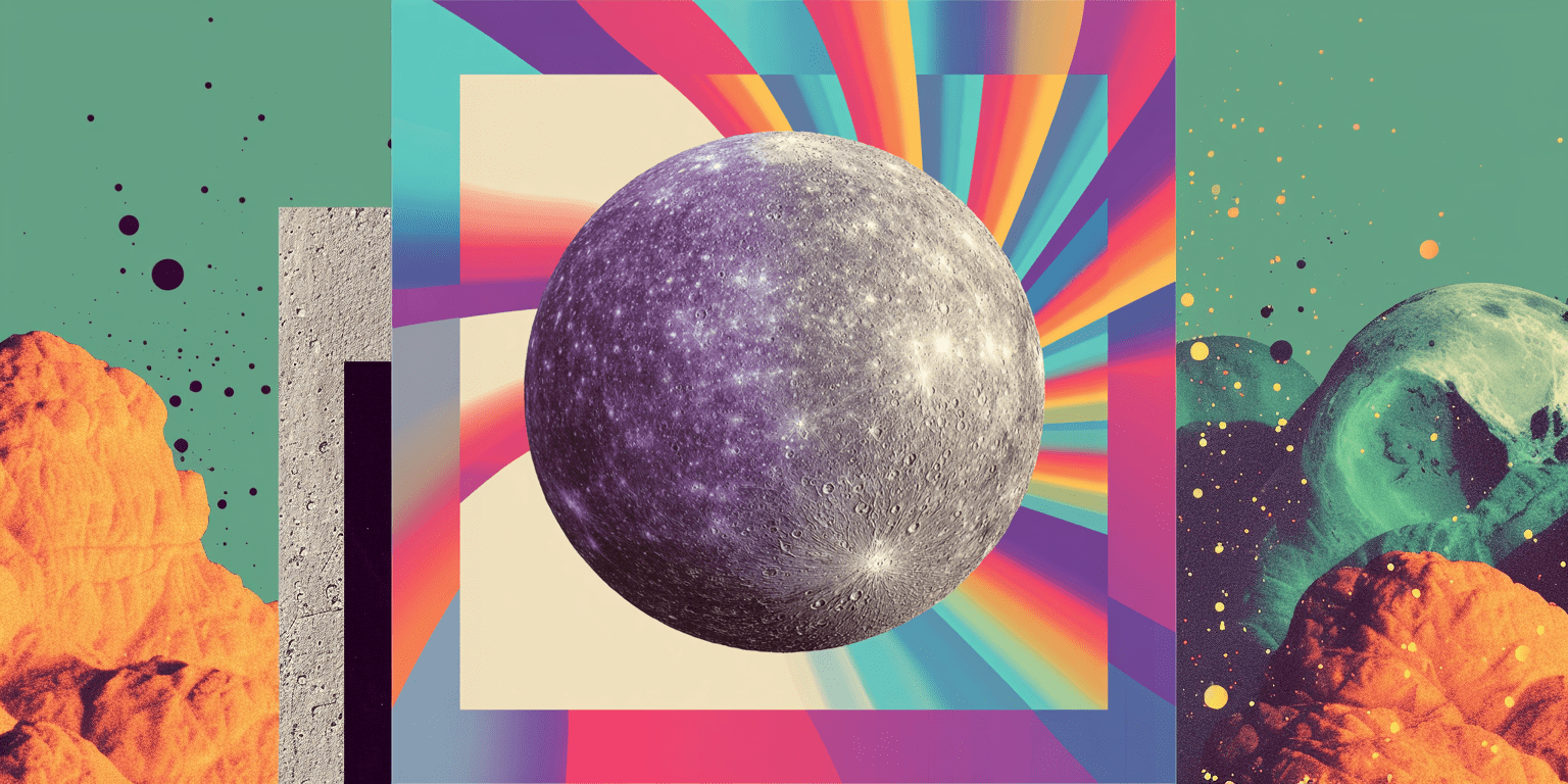 Colorful abstract representation of Mercury