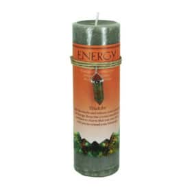 Energy Pillar Candle with Unakite Necklace