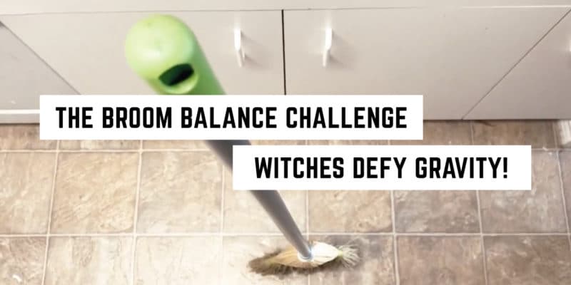 Witches defy gravity this Summer Solstice with the Broom Balance Challenge 6 Broom stands upright on its own in a curious display of the broom balance challenge: when household objects mimic magical levitation, a new age product found in metaphysical shops!
