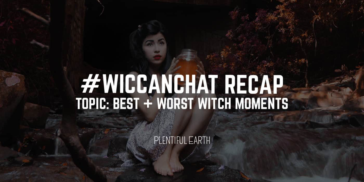 A mystical setting featuring a woman with a jar, conveying an air of enchantment – encapsulating the essence of witchcraft for a #wiccanchat recap on the best and worst witch moments in