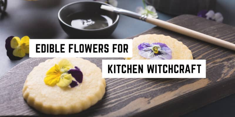Edible Flowers for Kitchen Witchcraft 29 Freshly baked cookies adorned with vibrant edible flowers, ready to add a touch of witchy magic to any culinary creation.