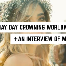 MookyChick's May Day Crowning Worldwide Ritual ⚡ An Interview 60 A woman crowned with a floral tiara, evoking the spirit of Beltane or May Day celebrations, highlighted in an editorial context with mention of an interview feature on new age products.