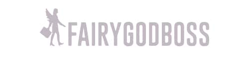 Home 24 Fairygodboss logo depicting a silhouetted figure with a wand and wings next to stylized text, embodying metaphysical and spiritual elements.