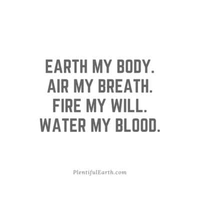 Magical Witch Quotes for Empowerment, Wisdom & Inspiration 20 An inspirational quote evoking the metaphysical elements as metaphors for human life and vitality, set against a minimalistic white background for a calming effect.