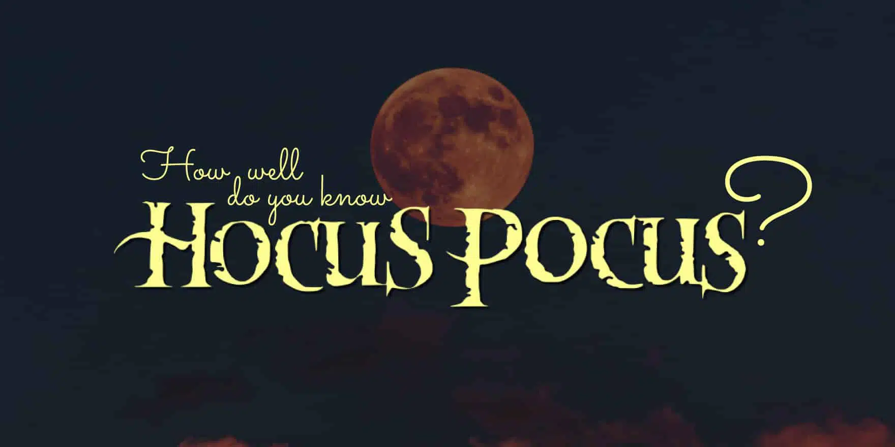 Full moon lighting up the night sky, setting the scene for a magical, occult trivia challenge.