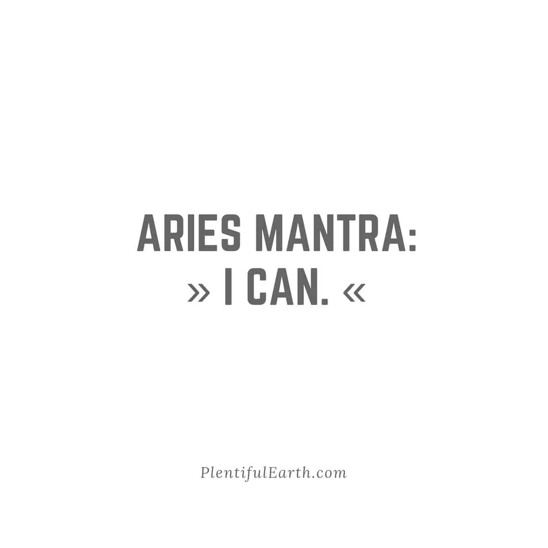 A bold and simplistic inspirational mantra for Aries, from our metaphysical shop: 'I can.'