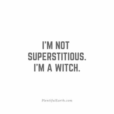 Witchcraft quote I'm not superstitious, I'm a witch.