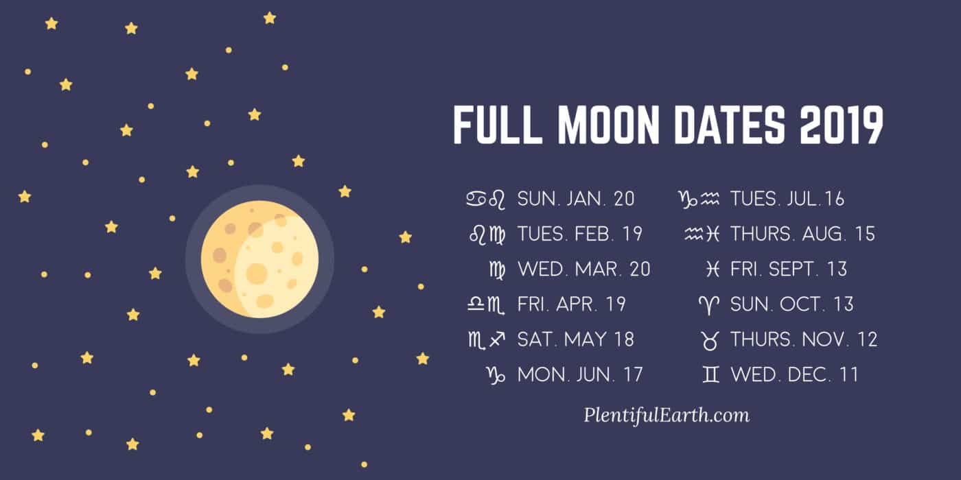 Full Moon Dates 2019 » Plentiful Earth