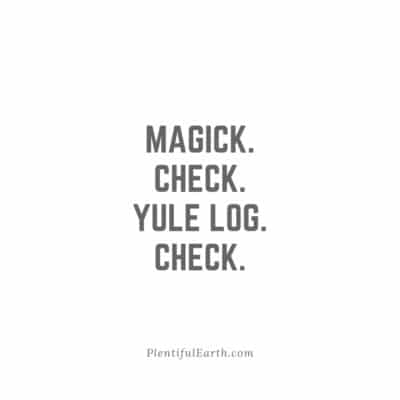 magick check yule log check instagram quote