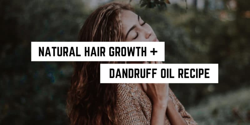 Luscious Locks Natural Hair Growth and Dandruff Oil Recipe 3 A woman enjoying the serenity of nature, while promoting a new age product as a recipe for natural hair growth and dandruff treatment.