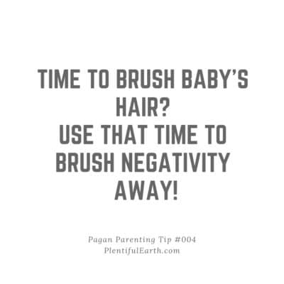 Facebook quote image: Time to brush baby's hair? Use that time to brush negativity away
