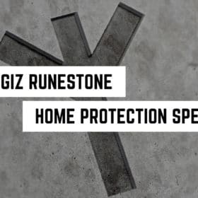 Algiz Runestone Home Protection Spell 44 Symbolic algiz runestone representing a home protection spell on a textured background, available at a metaphysical shop.