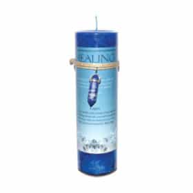 Healing Pillar Candle & Lapis Lazuli Necklace