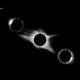 Ultimate Cleansing Solar Eclipse Spell 41 Phases of a solar eclipse against a dark sky, observed as a spiritual phenomenon.