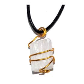 Selenite Wire-wrapped Necklace