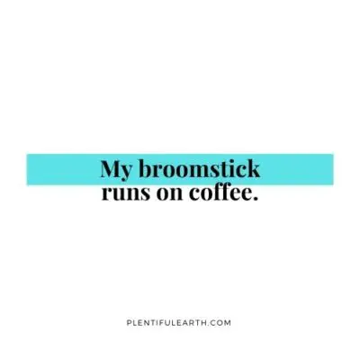 a witch quote with blue bar