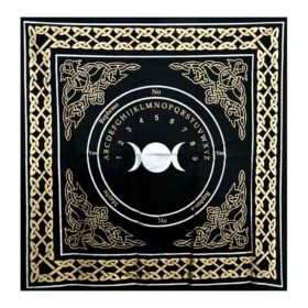 Triple Moon Pendulum Spirit Board Altar Cloth - 24"