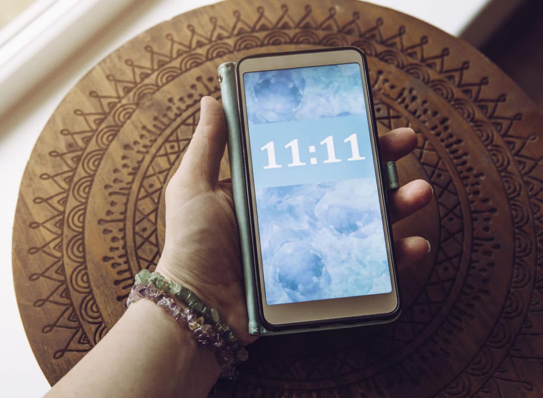 A phone that reads 11:11