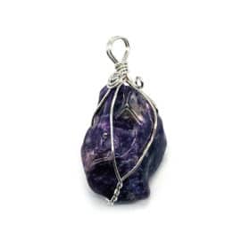 Amethyst Wire-wrapped Crystal Pendant