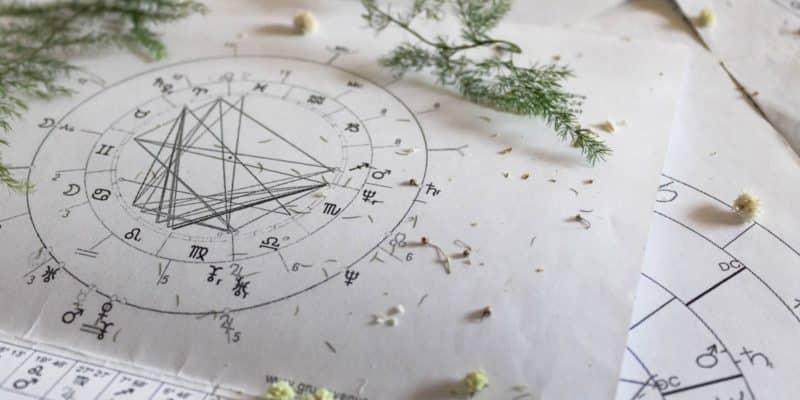 Breaking News: All Retrogrades Are Gone | Astrology 8 a hand-drawn astrological chart with herbs