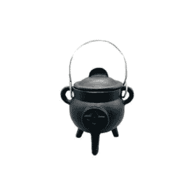 Cast-Iron Pentacle Potbellied Cauldron - Small