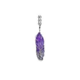 Amethyst Tree Of Life Wire-Wrapped Necklace