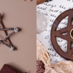 Witchcraft For Beginners: Pentagram Vs. Pentacle 13 A pentagram on the left and a pentacle on the right