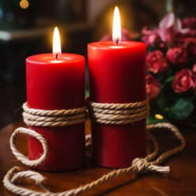 What Is Sympathetic Magic & How It Can Power-Up Your Spells 10 A love spell with two red candles bound by hemp rope