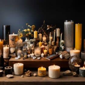 The Best Spiritual Candles To Use By Need 9 A table filled with various types of candle