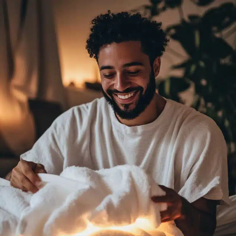 a man in a white shirt