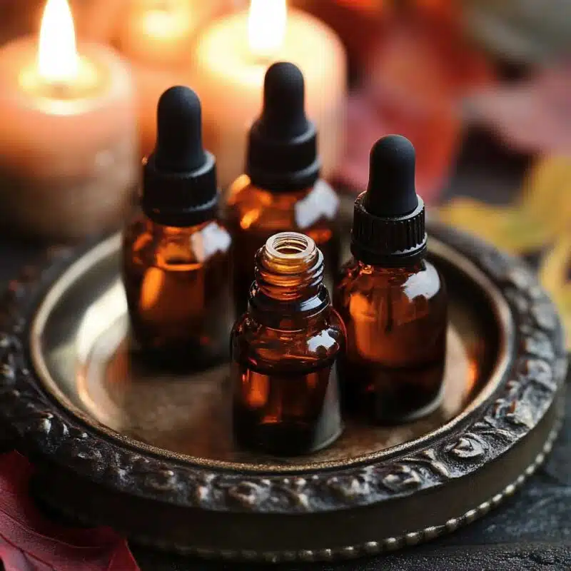 Household Items For Love Spells: 10 Items You Already Have 9 a group of bottles of essential oils on a plate