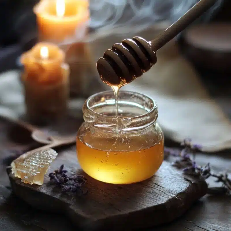 Household Items For Love Spells: 10 Items You Already Have 4 a honey dripping from a dipper into a jar