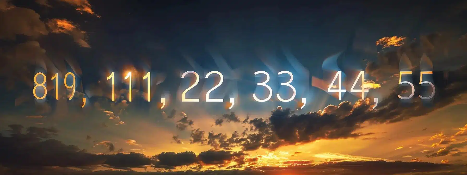 a serene twilight sky illuminated by ethereal clouds, with the glowing digits a serene twilight sky illuminated by ethereal clouds, with the glowing digits